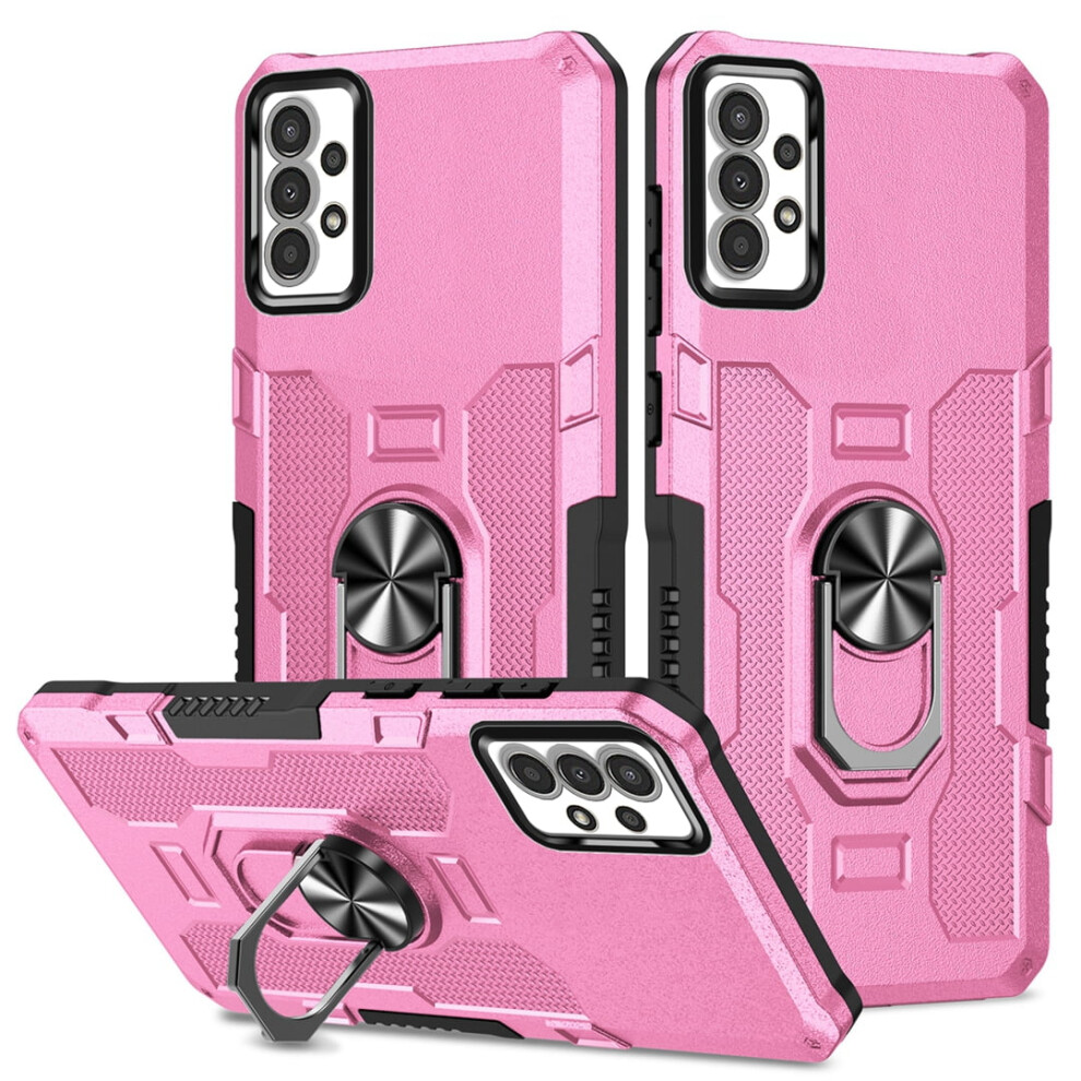 Rugged Defender Case For Samsung Galaxy A13 4G (6.6") Â Anti-Drop, Non-Slip, Ring Holder & Kickstand, Compatible With Samsung A13 4G Pink 9482726239970