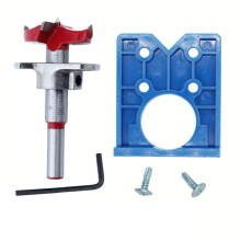 Hinge Hole Drilling Jig Set, 35mm Concealed Guide for Woodworking Doors, Cabinets - Precision Tool for Accurate Drilling