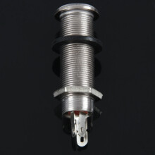 3Pcs Steel Guitar Tremolo Bridge Tension Springs & 1Pcs Guitar Jack Chrome Threaded Cylinder Jack Plug Sockets 1/4 Inch
