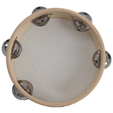 1 Pcs 7 Inch Musical Tambourine Drum Round Percussion Gift & 1 Pcs Percussion Foot Tambourine With Metal Jingles, Black