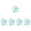 20Pcs Blue Paper Platters for Cookies Snacks 6