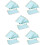20Pcs Blue Paper Platters for Cookies Snacks 8
