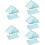 20Pcs Blue Paper Platters for Cookies Snacks 10