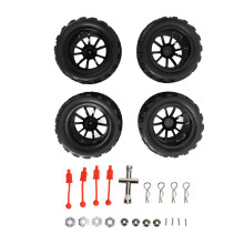 Replacement Part Rc Wheel Rim Rubber Tires, Optimized For Best Performance In Your1/10Scale Monster Truck, Easy To Install With Quick Hex