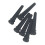 6 Pcs Ebony Guitar Bridge Pins Abanlone Dot & 2Pcs String Winder Tuning Peg Puller Replace Electric Drill 3