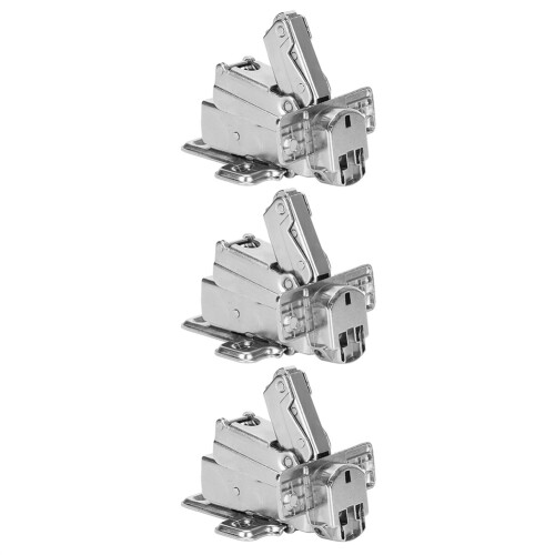 Self Closing Cabinet Hinges with Adjustable Mounting, Hydraulic Buffer Dampers Concealed Hinges for Frameless Cabinet Doors, Quiet Closure Hardware 1
