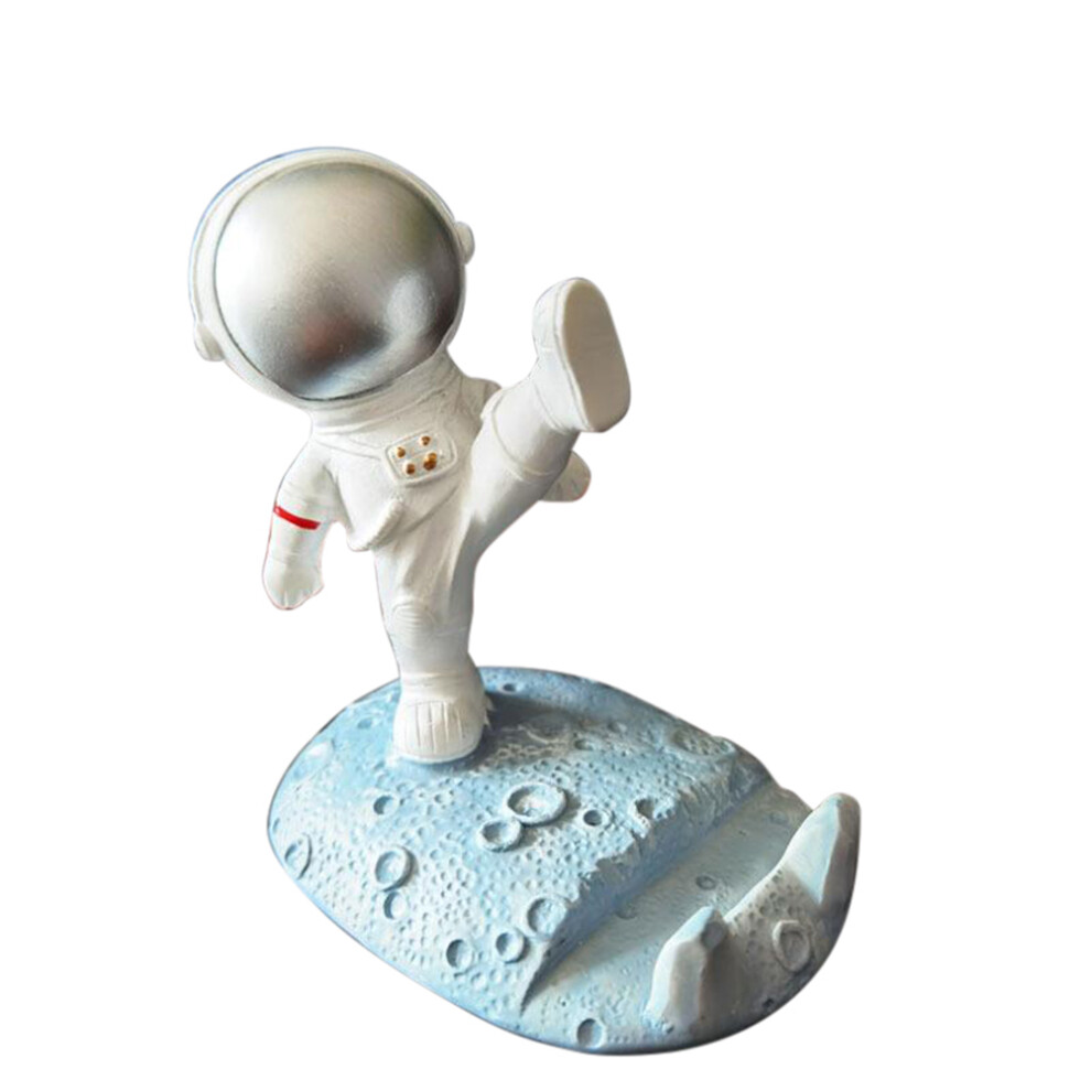 Cute Cartoon Astronaut Design Desk Stand, Creative Designed With Non Slip Rubber Pads, Hard Solid Resin Universal Phone Stand For Home Office, 9175034933202