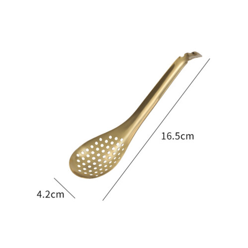 2St Gouden Rvs Caviaarschep Slotted Lepels Keuken Gadgets 1