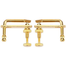 10x Violin Bridge 4/4 Maple Leaf Violin Bridge Violin Parts Violin Code & 4Pcs Violin Fine Tuners Gold String Adjusters