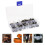 3Boxes Black Rivets Kit with Tool for Punk DIY Crafting Use 8