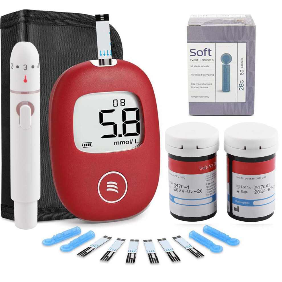 Easy-To-Use Blood Glucose Meter, Quick And Easy To Use Monitoring Kit for Household, Comprehensive Monitoring & Compatible Reliable, High
