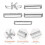 5St Elegante Zilveren Decoraties Van Zinklegering 5