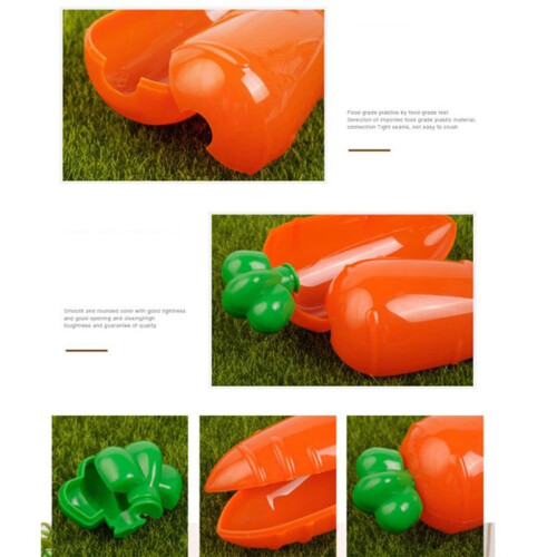 B-Easter Gift Box, Fillable Easter Carrots Containers,Gift Box Plastic Carrot, Perfect for Easter Hunt, Surprise Carrots 2