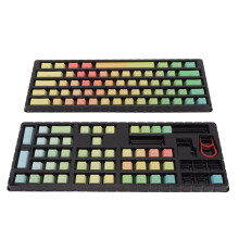 Gradient Keycaps voor 61/87/104 mechanische toetsenborden, extreem duurzaam PBT-materiaal, heldere lettertypepatronen, verlichte tekens, geschikt