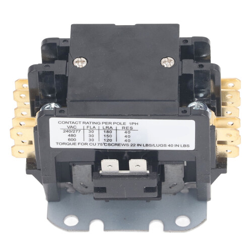 Επαφέας HVAC 40Amp με ακροδέκτες γρήγορης σύνδεσης, 2πολικός επαφέας AC, πηνίο 24V για 2