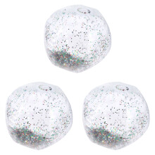 3Pcs Transparent Inflatable Sequin Beach Balls Kids Toy for Party Fun