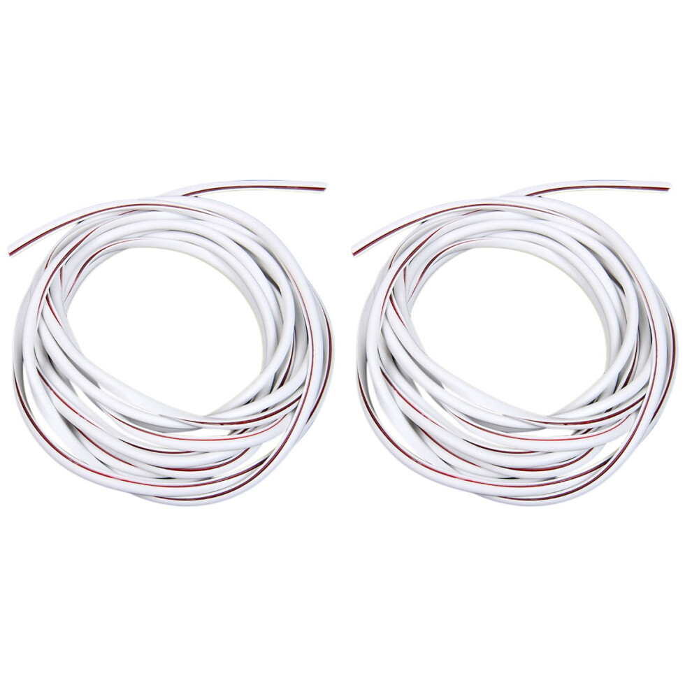 2Pcs Slim Door Guards For Sedan Cars Heat Resistant Durable Pvc White 3712694905666