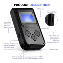 2 PCS 4 in 1 in Flight Transmitter Receiver Low Latency Wireless Audio Adapter for Car Stereo System
