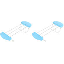 2Pcs Dishwasher-Safe Toaster Warming Rack Sky-Blue Silicone Iron