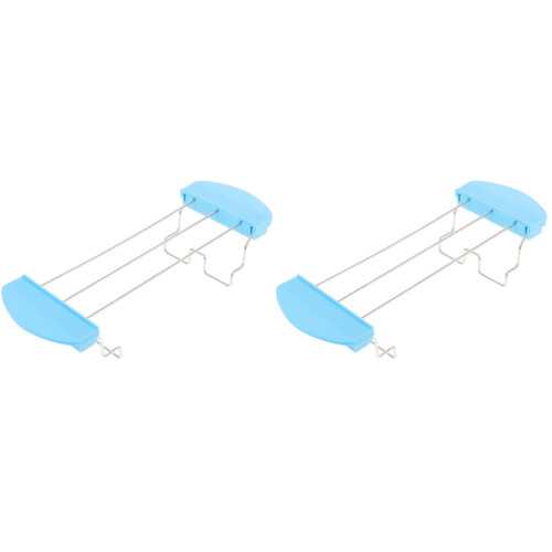 2Pcs Dishwasher-Safe Toaster Warming Rack Sky-Blue Silicone Iron