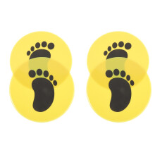 4Pcs Yellow PVC Soccer Training Floor Pads with Nonslip Backing Design