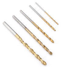50Pcs Tiny High Speed Steel Titanium Drill Bits for Metal Plastic Wood