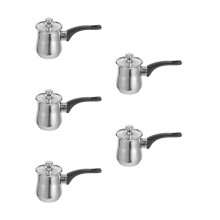 5Pcs Stainless Steel Stovetop Coffee Pot Milk Pan for Coffee