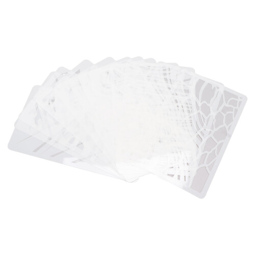 Decorative Templates for Mosaic Web Texture, Reusable Brick Graffiti Layering Stencil for Creative Crafting, 12Pieces