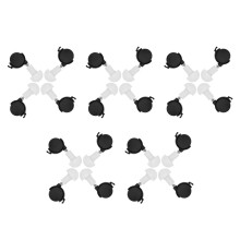 20Pcs Multi Abs+iron Furniture Casters Pet Cage Wheels Secure Design