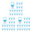 300Pcs Nail Dust Removal Brush Blue Plastic Compact Nail Cleaning Tool 1