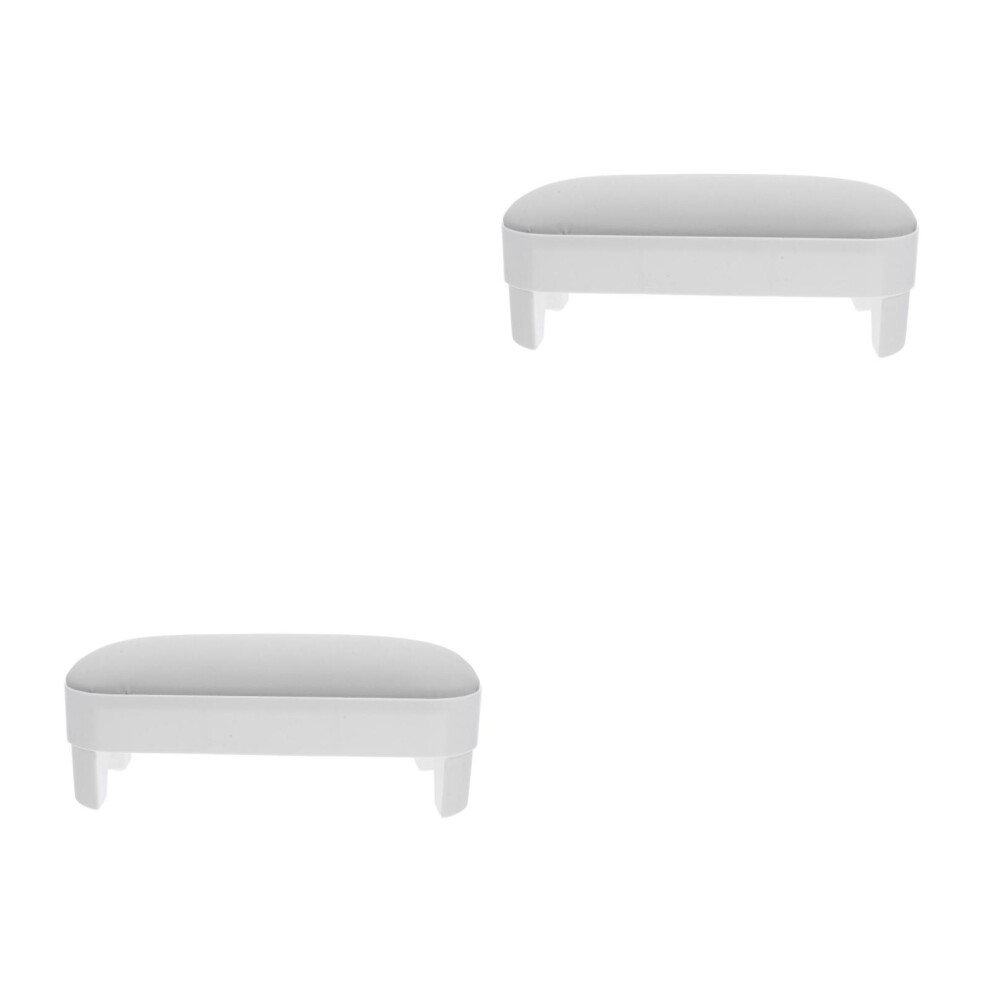Villcase Grey 2Pcs Ergonomic Nail Art Hand Pillow Pu Manicure Cushion