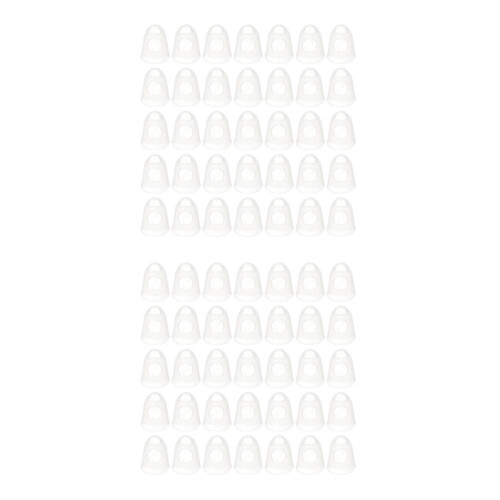 80Pcs Soft Silicone Guitar Finger Caps Fingertip Protectors White