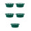 5Pcs Green Plastic Fruit Display Holder Stable Stand for Supermarkets 1