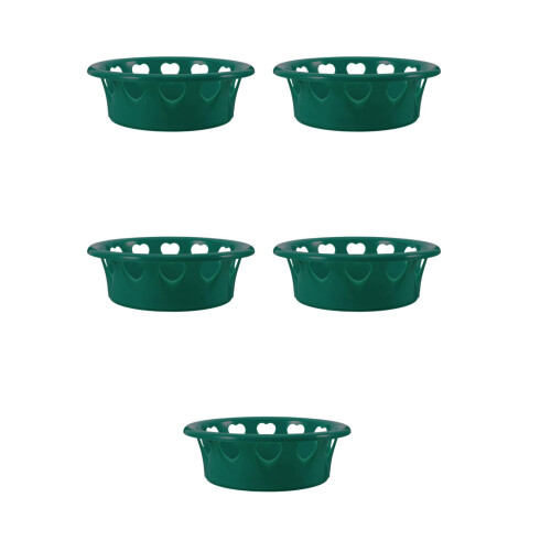 5Pcs Green Plastic Fruit Display Holder Stable Stand for Supermarkets