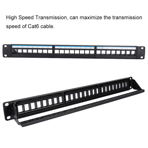 24 Port Steel CAT6 Patch Panel 19Inch