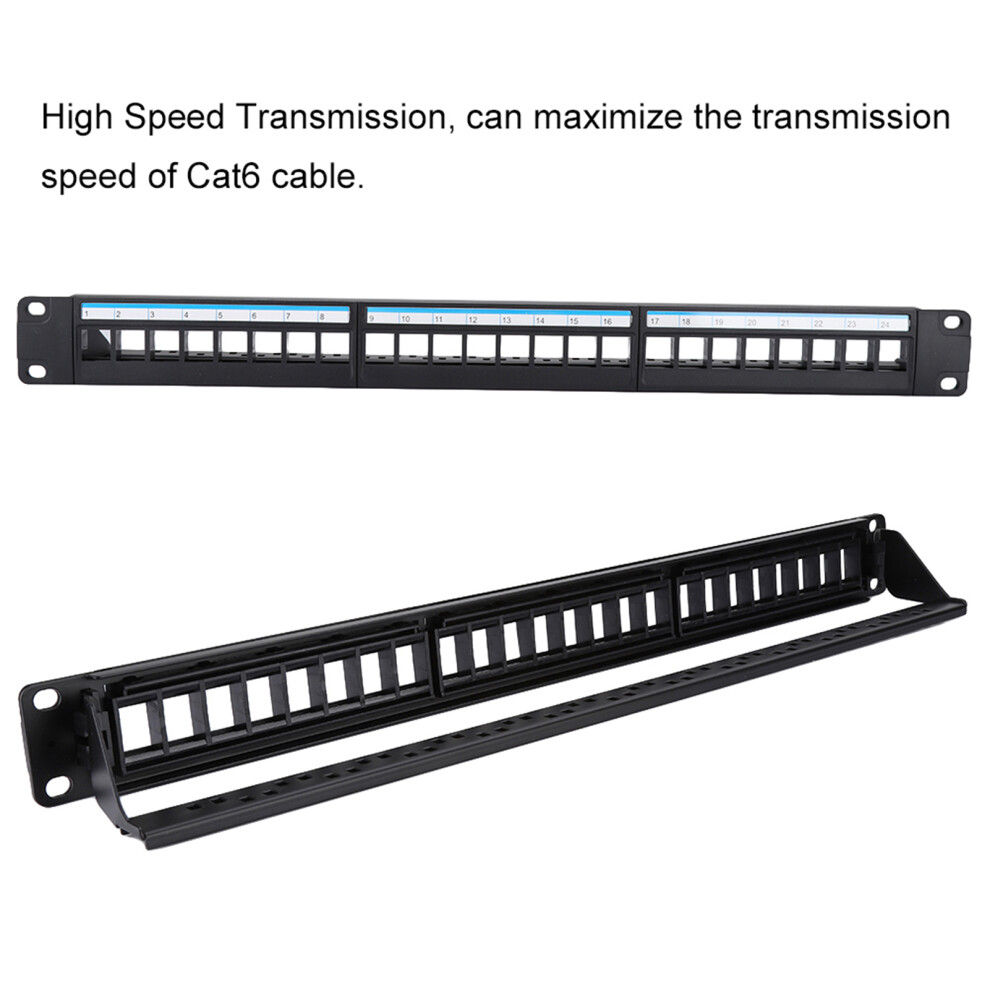 24 Port Steel Cat6 Patch Panel 19Inch 7340572660534