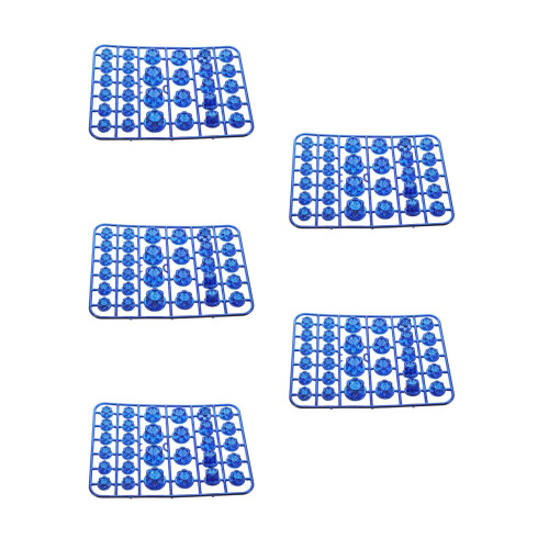 150Pièces Cache-Vis ABS Bleu Décoratif Hexagonal Durable