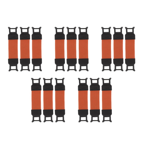 15Pcs Orange Phone Grip Strap Elastic Adjustable Security Hand Holder