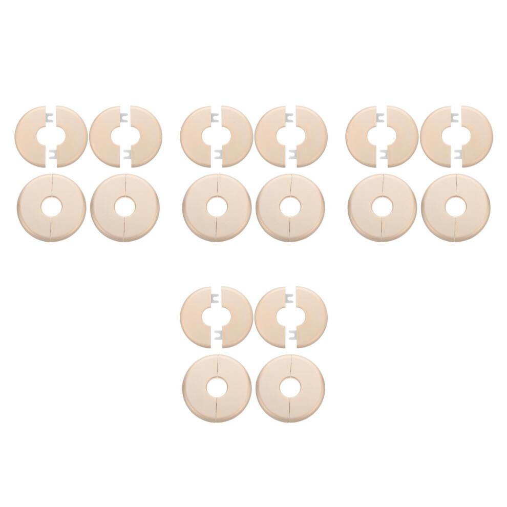 16Pcs Golden Round Plumbing Cover Plates Ppr Pipe Flange Covers 3712504048217