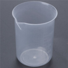 50mL Graduated Beaker Clear Plastic Measuring Cup for Lab 6 Pcs