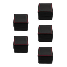5Pcs Watch Storage Box Black PU Display Case for Men