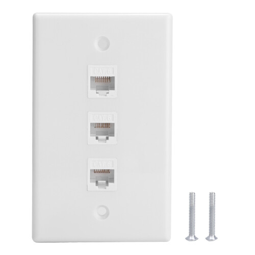 Keystone Insert Wall Plates, True White for Seamless Match with Home Decor