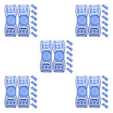 40Pcs Durable Blue Goggles Buckles Plastic Quick Release Swim Clips