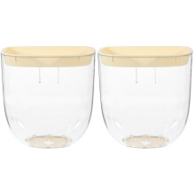 2Pcs White Plastic Storage Bag Box for Kitchen and Bathroom Use