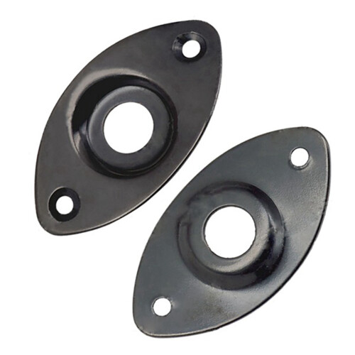 1/4 Tum Oval Bucklig Elgitarrjack UtgåNgsplatta Socket Jackplate, 4Pack
