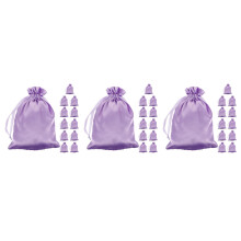 36Pcs Violet Satin Travel Bags Drawstring Wig Hair Tools Organizer
