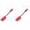 2Pcs Compact Red Type C to 3.5mm Audio Adapter with Charging for Phone 1