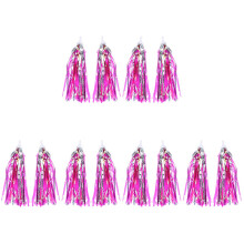 12Pcs Pink Tassel Ribbon Streamers for Kids Bike Handlebars Decor