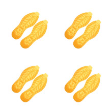 4Pairs Versatile Rubber Shoe Heel Repair Pads Yellow Non-Slip Sole