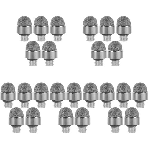 25Pcs Touch Screen Stylus Tips Replacement Silver Mesh Fiber Pen Nibs
